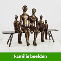 Familie beelden van brons