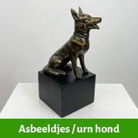 Urn hond asbeeldjes