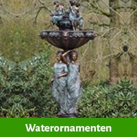 Waterornament brons - beelden met water