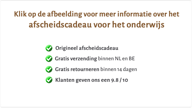 Afscheidscadeau onderwijs kopen Afscheidscadeau onderwijs kopen