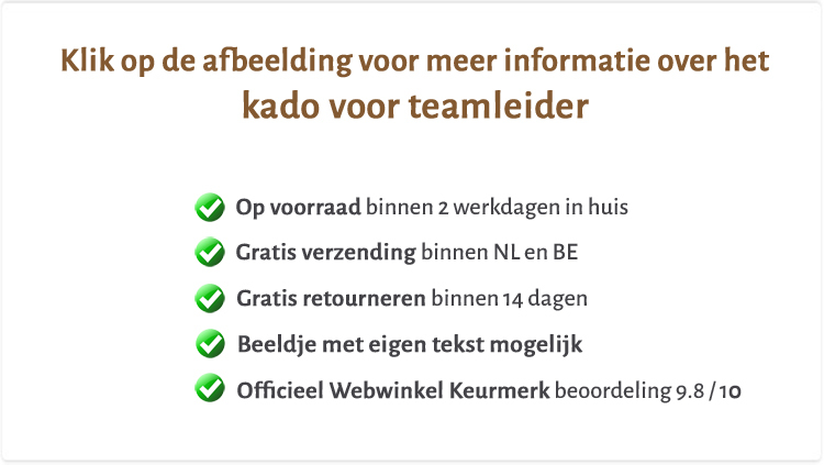 Kado voor teamleider