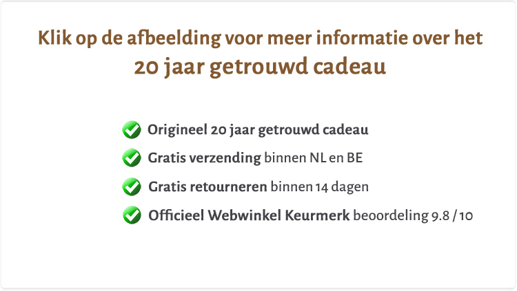20 jaar getrouwd cadeau