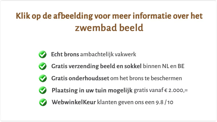 Beelden voor aan zwembad