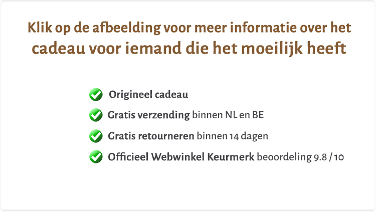 Steuntje in de rug cadeau