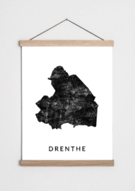 Poster plattegrond Drenthe