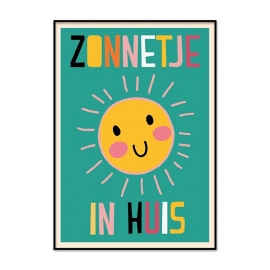 Lieve poster zonnetje in huis