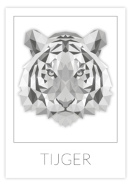 Kinderkamer poster geometrische tijger