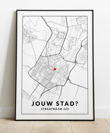 Jouw stad of dorp op een poster