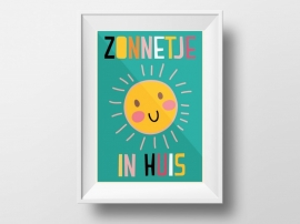 Lieve poster zonnetje in huis