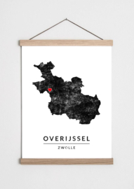 Poster plattegrond Overijssel