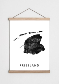 Poster plattegrond Friesland