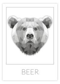 Kinderkamer poster geometrische beer