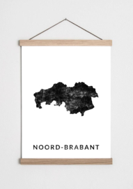 Poster plattegrond Noord-Brabant