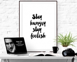 Inspiratie poster met quote Steve Jobs