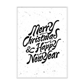 Kerstposter tekst Merry Christmas