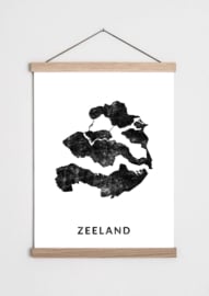 Poster plattegrond Zeeland