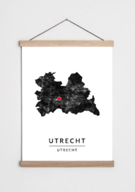 Poster plattegrond Utrecht