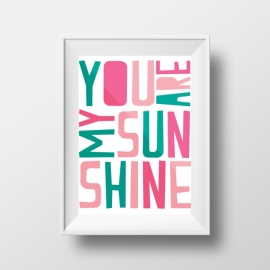 Poster kinderkamer You are my sunshine