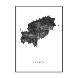 IBIZA poster zwart vintage