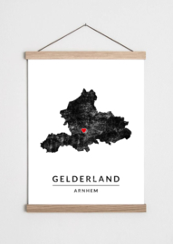 Poster plattegrond Gelderland