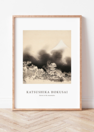 Japanse kunstposter Storm in the mountains
