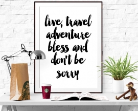 Inspiratie poster Live, travel, adventure