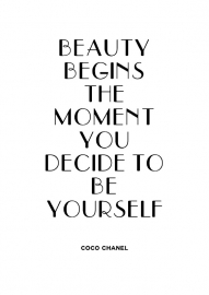 Poster met quote van Coco Chanel