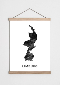 Poster plattegrond Limburg