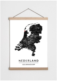 Poster Nederland kaart