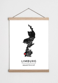 Poster plattegrond Limburg