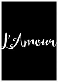 Poster met tekst L' Amour