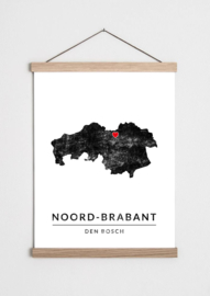 Poster plattegrond Noord-Brabant