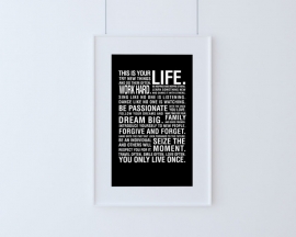 Poster quote this is your life