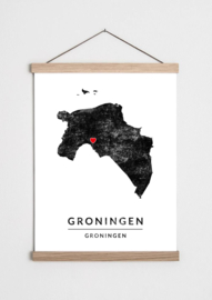 Poster plattegrond Groningen