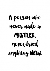 Inspiratie poster A person who never made a mistake...