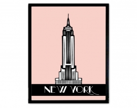 Poster art deco stijl New York