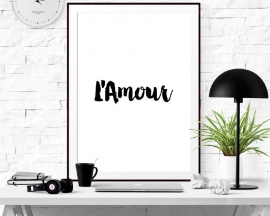 Inspiratie poster tekst L'Amour