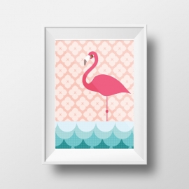 Poster flamingo