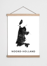 Poster plattegrond Noord-Holland