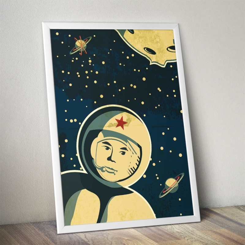 Stoere poster met een astronaut