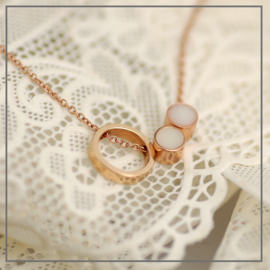 Moedermelk Collier Circle of Love Double Rosegoud