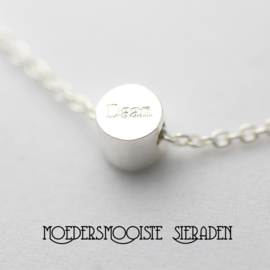 Moedermelk Armband Center Rond Zilver