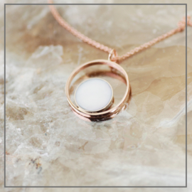 Moedermelkketting Design Plain Roségoud 14K