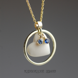 Collier Moedermelk Circle Heart Goud