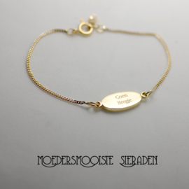 Moedermelk Armband Ovaal Goud