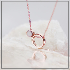 Moedermelk Collier Circle of Love Rosegoud