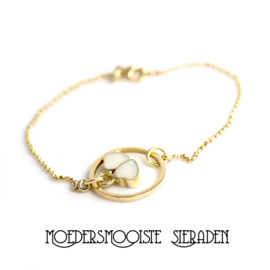 Moedermelk Armband Hart Goud