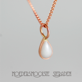 Collier Moedermelk Druppel Rosé Goud