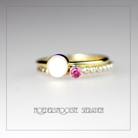 Ring Sublime Goud met bolle ring