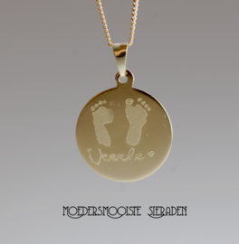 Collier Verloren Kind Goud Gravure